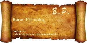 Bene Piroska névjegykártya